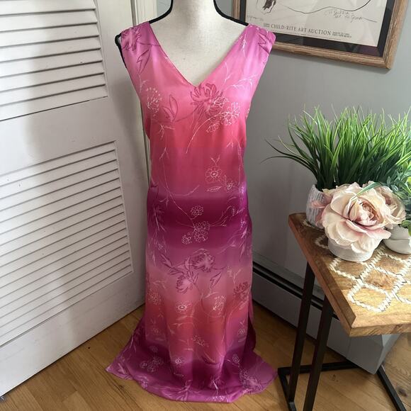 MINT JULEP Womens Dress 16 Pink Maxi Sheath Retro Fairy Grunge Evening Party - Picture 1 of 10
